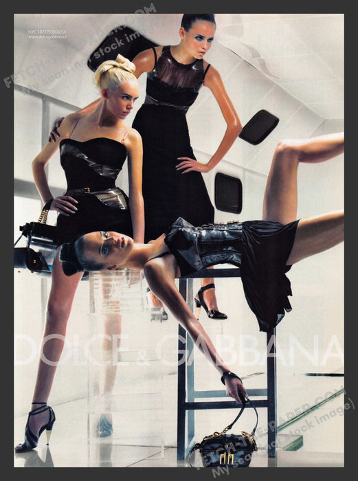 2007 Print Advertisement Dolce & Gabbana High Fashion Sexy Models Legs Ad.