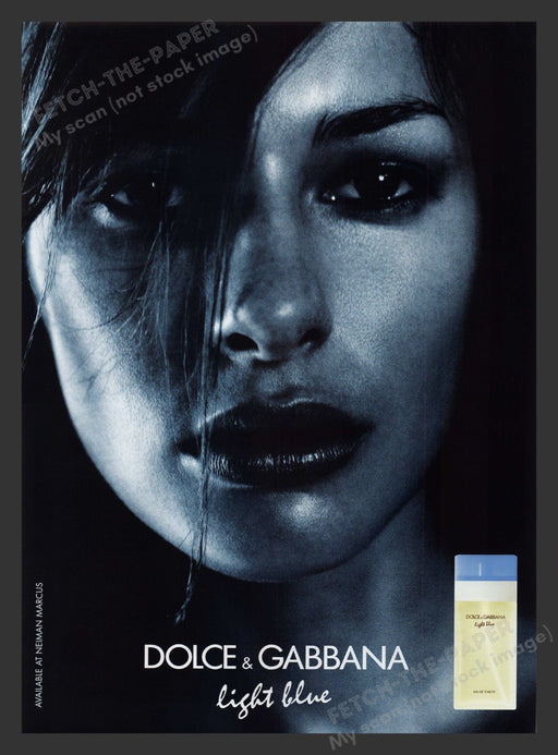 Dolce & Gabbana Light Blue Fragrance Face Girl 2000s Print Advertisement 2001 Fetch the Paper!