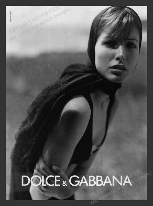 Dolce & Gabbana Scarf Model 1990s Print Advertisement Ad 1996 Fetch the Paper!