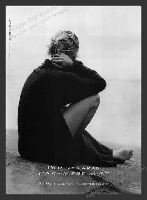 Donna Karan Cashmere Mist Fragrance Model 2000s Print Advertisement 2001 Fetch the Paper!