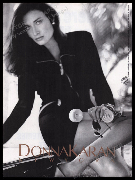 Donna Karan Clothing 1990s Print Advertisement Ad 1991 Legs Telephone New York Fetch the Paper!