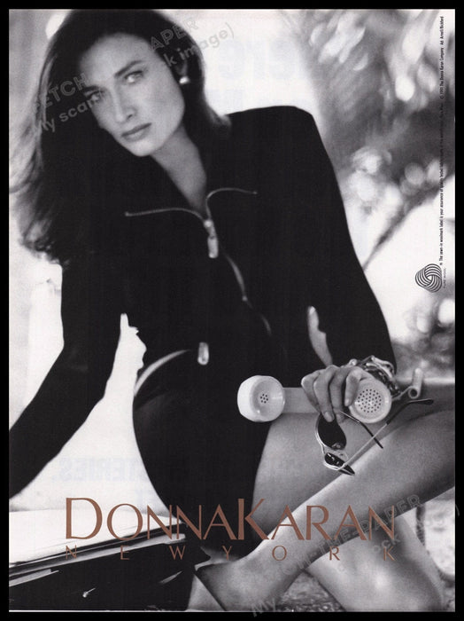 Donna Karan Clothing 1990s Print Advertisement Ad 1991 Legs Telephone New York Fetch the Paper!