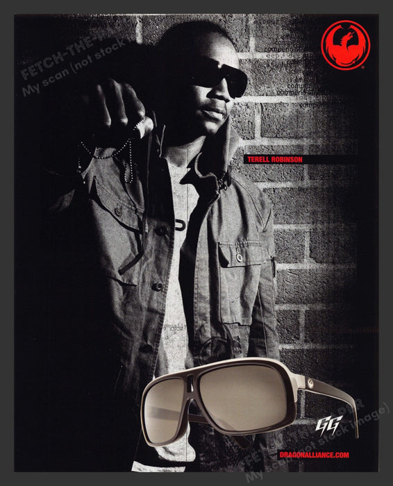 2007 Dragon Alliance Sunglasses Terell Robinson Athlete Print Advertisement Ad.