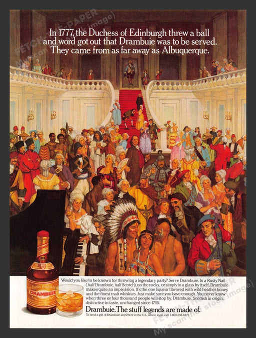 1989 Drambuie 1777 Duchess of Edinburgh Ball Print Advertisement Ad