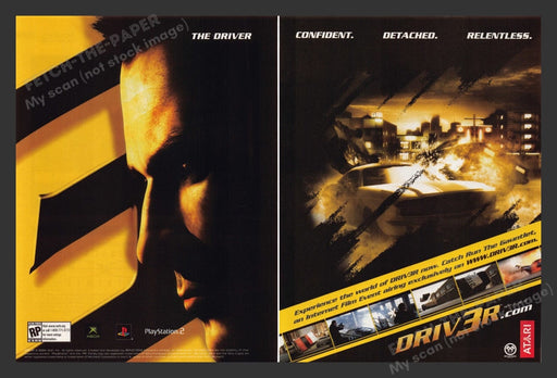 2004 Driv3r Video Game Print Advertisement (2 Pages)