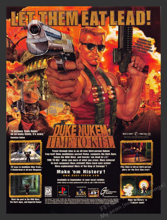 1998 Duke Nukem: Time to Kill Video Game Print Advertisement