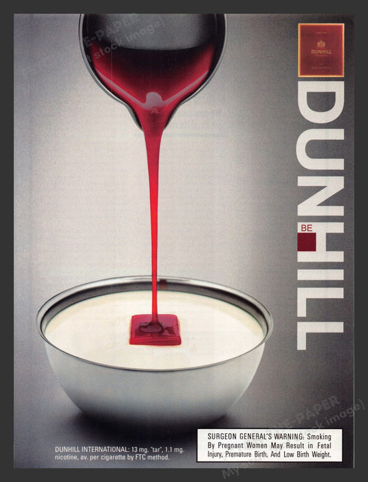 2002 Dunhill Cigarette & Tobacco Print Advertisement.
