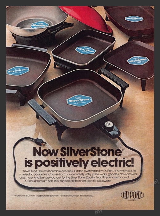 1979 DuPont SilverStone Non-stick Electric Cookware Print Advertisement Ad