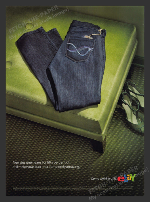 eBay 2000s Print Advertisement 2009 RARE eBay Advertisement Jeans Fetch the Paper!