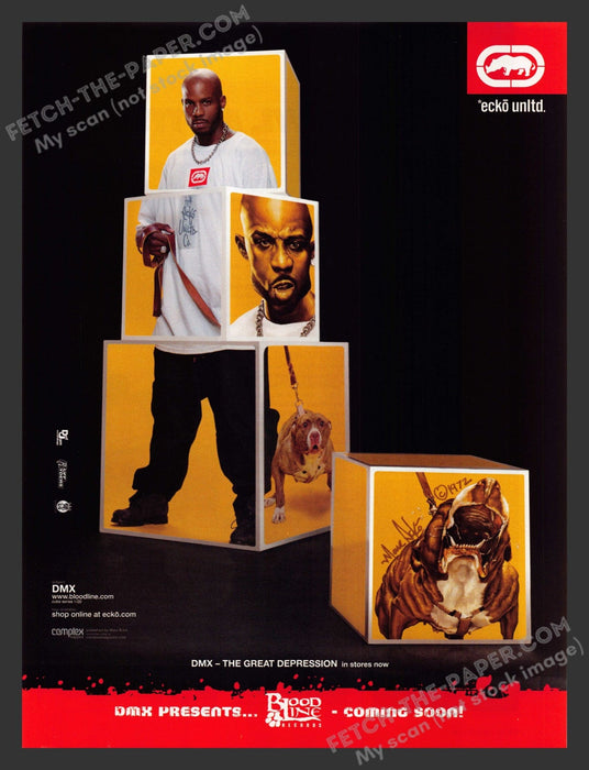 2002 Ecko Unltd. DMX The Great Depression Clothing Pitbull Print Advertisement.