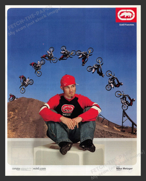 2002 Ecko Unltd. Mike Metzger Freestyle Motocross Print Advertisement Ad