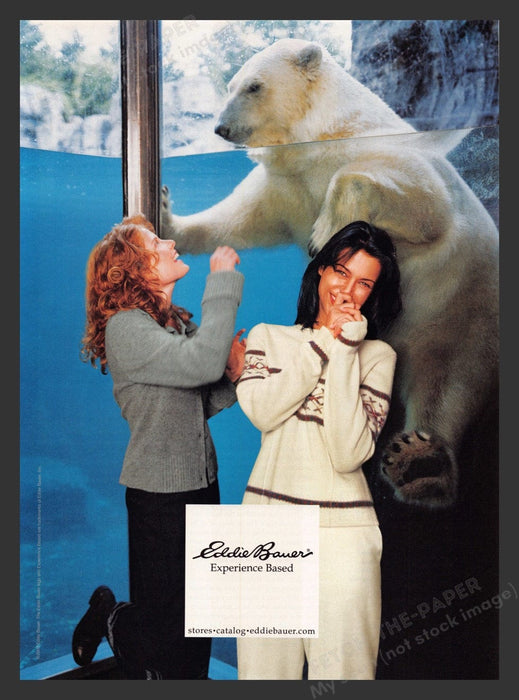 2000 Eddie Bauer Clothing Polar Bear Print Advertisement Ad