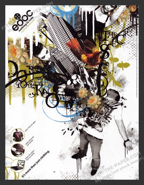 2005 EDOC "Nothing to Hide" Art Clothing Print Advertisement.