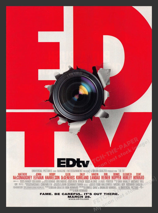1999 EDtv Movie Release Print Advertisement Ad
