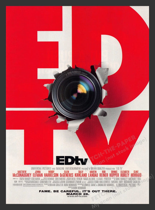 1999 EDtv Movie Release Print Advertisement Ad