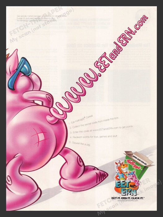 2000 Eet and Ern Kellogg's Cereal Promotion Print Advertisement
