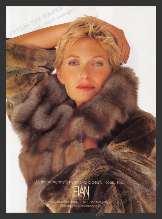 Elan Furs Heart Skip A Beat 2000s Print Advertisement 2001 Fetch the Paper!