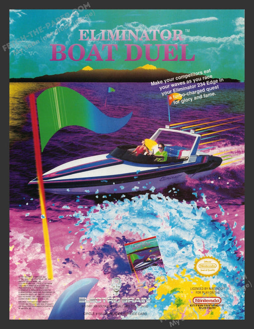 1993 Print Advertisement Eliminator Boat Duel Video Game Ad.