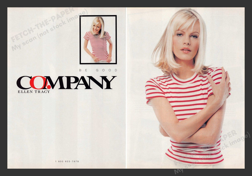Ellen Tracy Be Good Company Cute Model 1990s Print Advertisement (2 pages) 1996 Fetch the Paper!