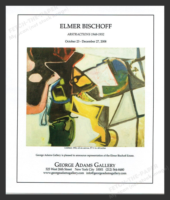 2008 Elmer Bischoff NYC Art Gallery Show Print Advertisement Ad
