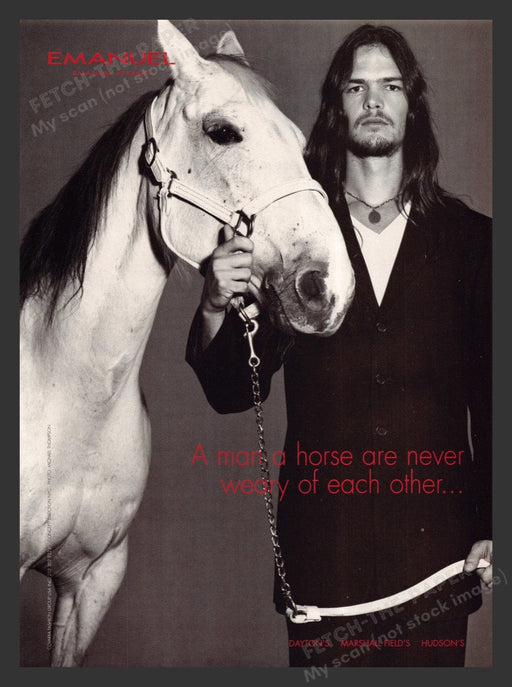 2000 Emanuel Ungaro Clothing Horse Print Advertisement Ad