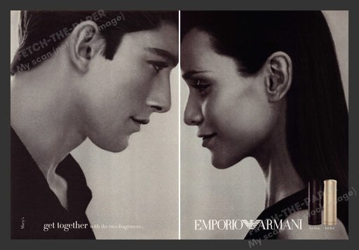 2000 Emporio Armani For Him For Her Fragrance Print Advertisement (2 Pages)