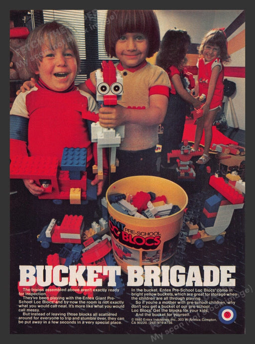 1980 Entex Giant Pre-school Loc Blocs Print Advertisement Ad