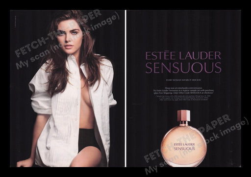 Estee Lauder 2000s Print Advertisement (2 pages) 2009 Fragrance Model Man Shirt Fetch the Paper!