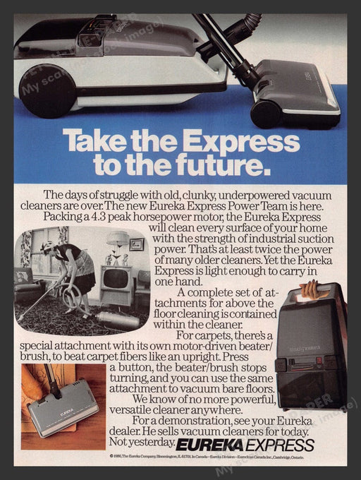 1986 Eureka Express Power Team Vacuum Print Advertisement Ad