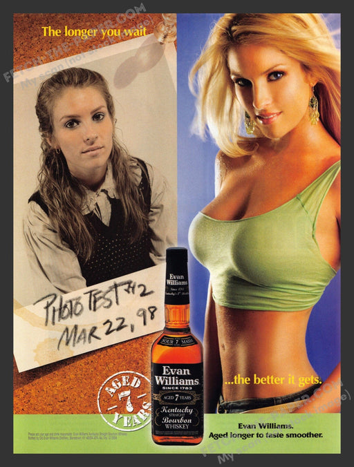 2005 Print Advertisement Evan Williams Whiskey School Girl to Adult Alcohol Ad.