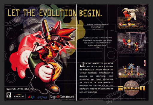 2000 Evolution: The World of Sacred Device Video Game Print Advertisement (2pgs)