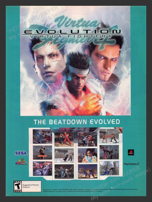 2003 Evolution Virtua Fighter 4 Video Game Print Advertisement