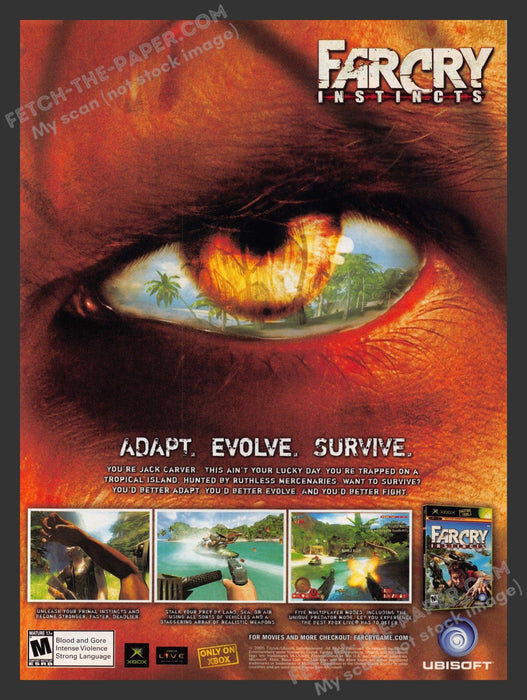 2005 Print Advertisement Farcry Instincts Video Game Ad.