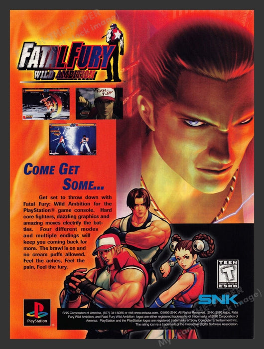 2000 Fatal Fury: Wild Ambition Video Game Print Advertisement