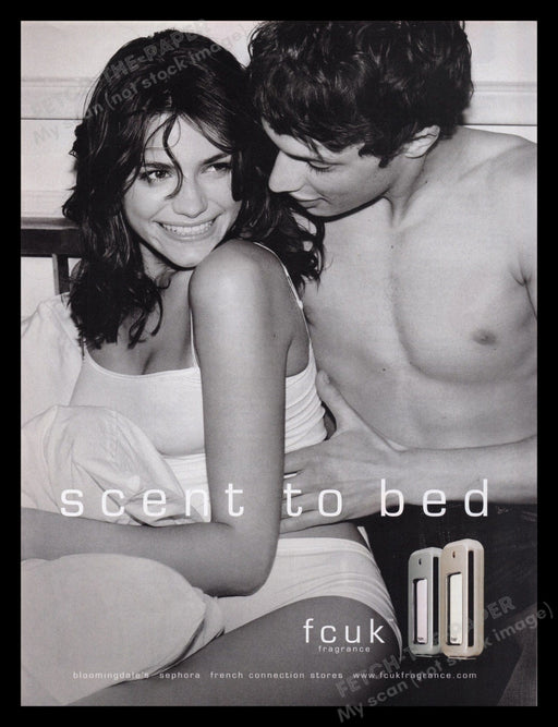 fcuk Fragrance 2000s Print Advertisement Ad 2003 Sexy Couple Fetch the Paper!