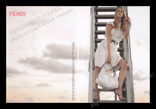 Fendi Fashion 2000s Print Advertisement (2 pages) 2008 Legs Ladder Fetch the Paper!