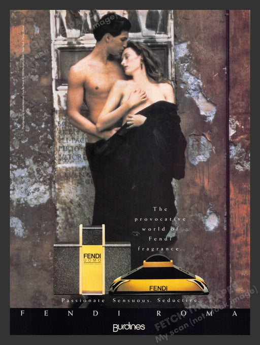 1989 Fendi Uomo Fragrance Couple Print Advertisement Ad