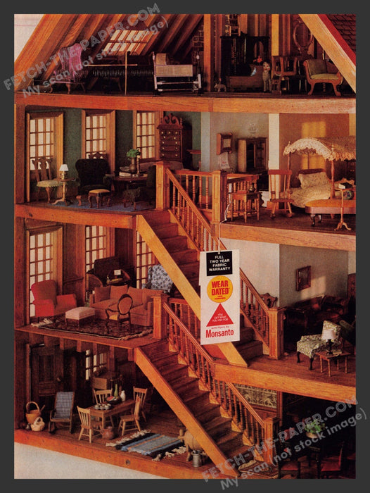 1982 Print Advertisement Fibers By Monsanto "You Get What You Pay For" Ad.