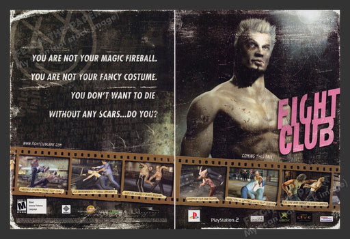 2004 Fight Club Video Game Print Advertisement (2 Pages)
