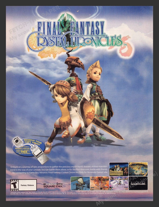 2004 Final Fantasy: Crystal Chronicles Video Game Print Advertisement