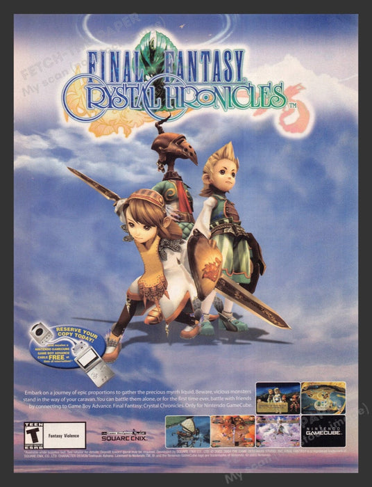 2004 Final Fantasy: Crystal Chronicles Video Game Print Advertisement