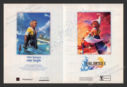 2002 Final Fantasy X Video Game Print Advertisement (2 Pages)