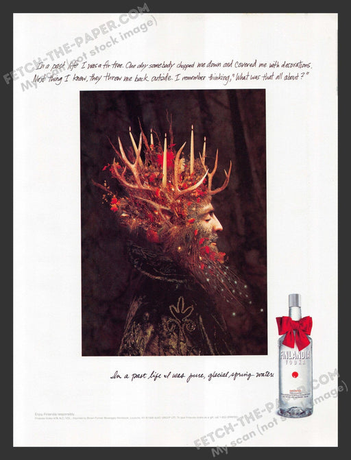 1998 Print Advertisement Finlandia Vodka Holiday Alcohol Ad.