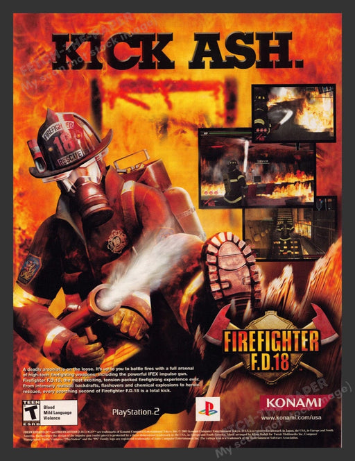 2004 Firefighter F.D.18 Video Game Print Advertisement