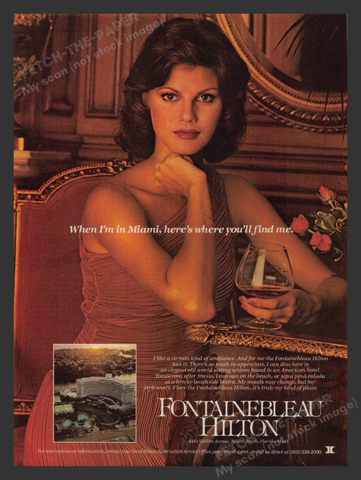 Fontainebleau Hilton Hotel Miami Beach Florida 1980s Print Advertisement 1980 Fetch the Paper!