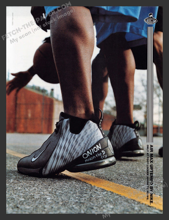 2001 Print Advertisement Foot Locker Nike Air Max Uptempo Shoes Ad.