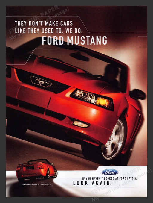 2003 Ford Mustang Convertible Car Print Advertisement Ad