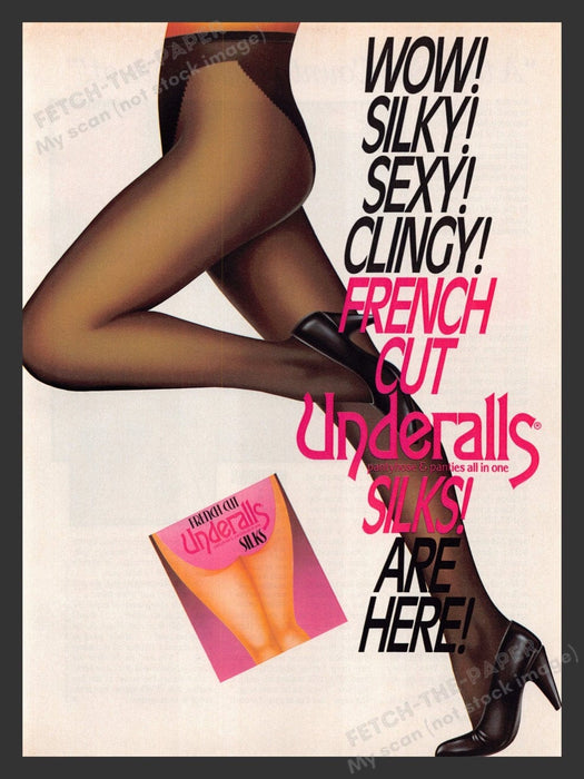 1988 French Cut Underalls Silks Hosiery Legs Print Advertisement Ad