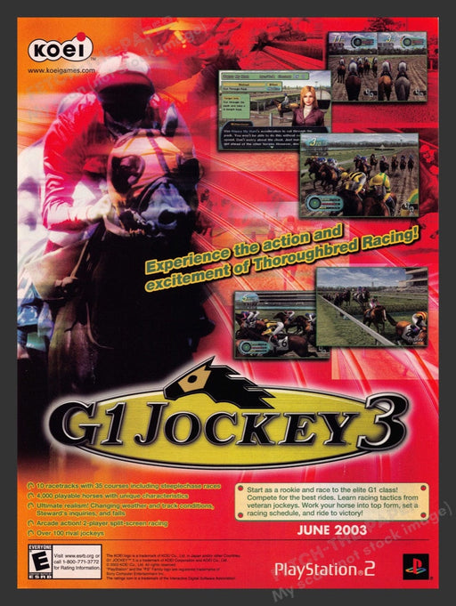 2003 G1 Jockey 3 Video Game Print Advertisement