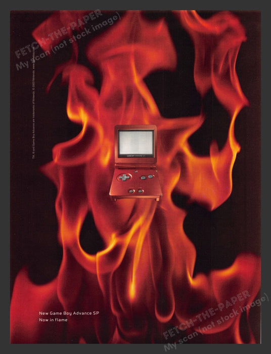 2003 Game Boy Advance SP in FLAME Red Print Advertisement Ad